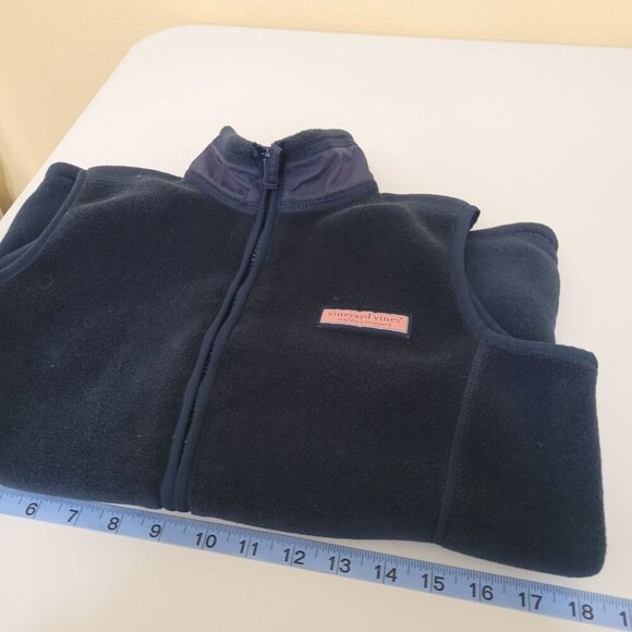 Vineyard Vines Boys Fleece Vest Navy Blue Whale Size M 12-14 - Picture 6 of 9